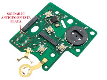 Producto genérico - Placa base sin IC (circuito integrado) para tarjeta / telemando con Keyless 434 Mhz de Renault Megane 3 / Fluence